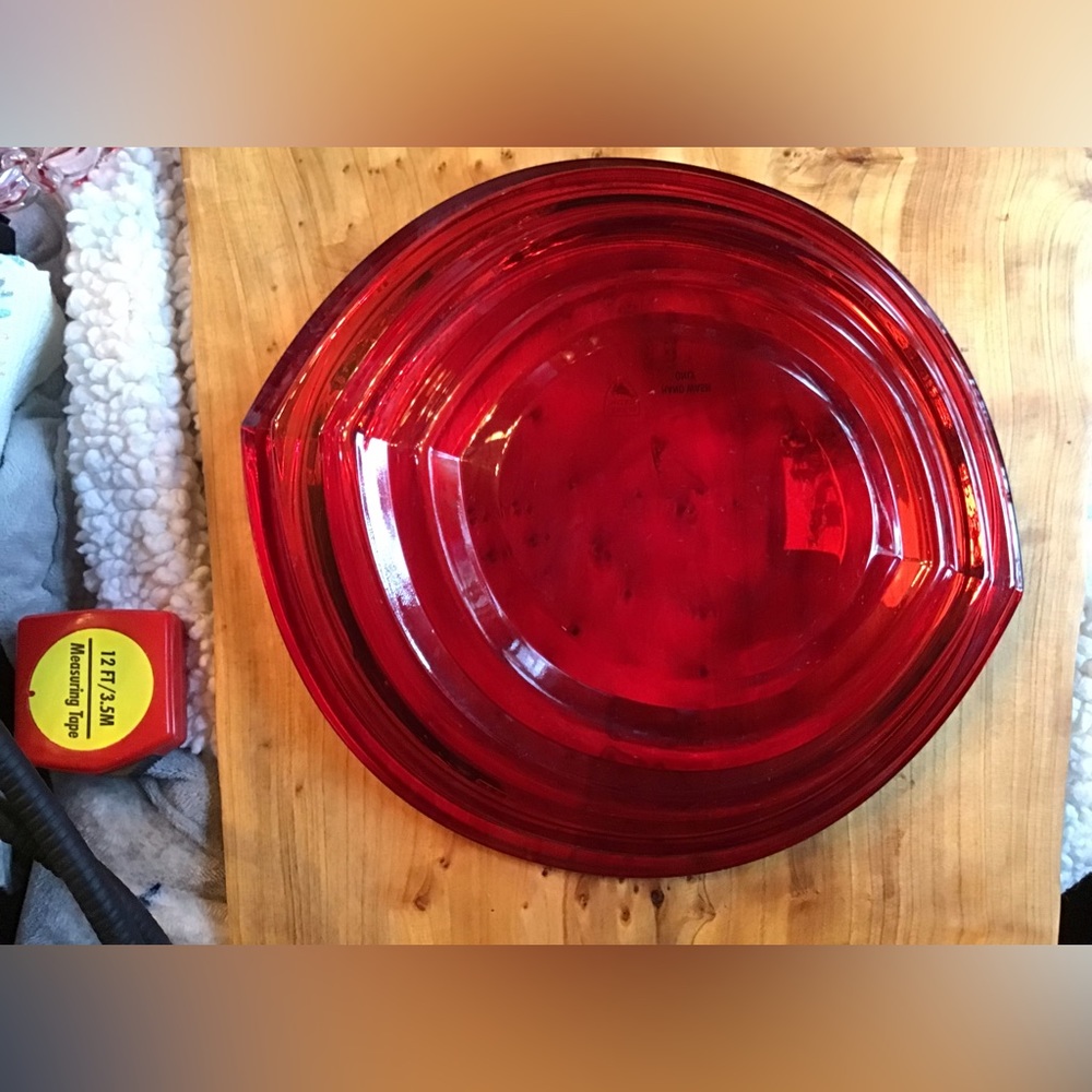 NWOT Stunning Red Crystal Orrefors From Sweden.